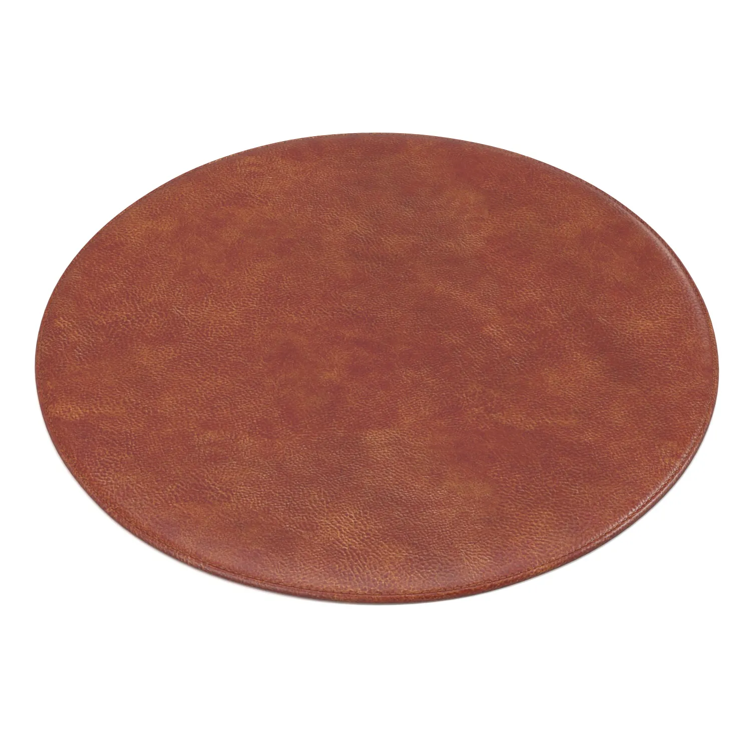 Maxwell Cognac Brown Easy Clean Vinyl Round Placemat PBR 3D Model_04